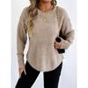 Women's Autumn Winter Pullover Top Women's Floral Velvet Knitted Sweater Casual Base Shirt Round Neck Sweater