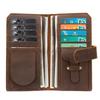 Retro Crazy Horse Leather Wallet Genuine Men's Long RFID Card Bag Large Capacity Slot Head Layer Money Clip Men