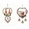 Santa Claus Christmas Wind Chime Home Decor Elk Metal Wind Chime Acrylic 2D Flat Christmas Hanging Ornament Window
