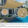 Lona Vela de Sombra para Arena Sol Impermeable Toldo Pantalla Protector Solar para Jardín Resistente Protección UV Borde Curvo Tela Tienda Refugio Solar