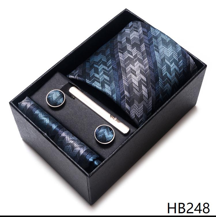 Cravate formelle pour homme, boutons de manchette, serviette de poche, costume six pièces, costume haut de gamme, petit foulard carré, motif rétro, marié, mariage