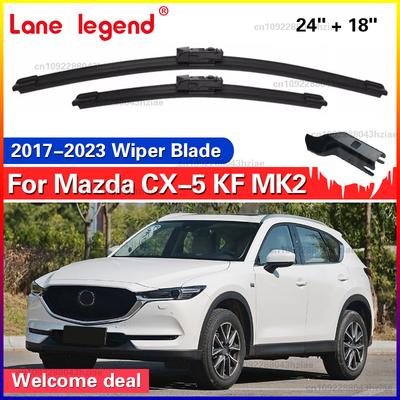 Wiper Front Wiper Blades For Mazda CX5 CX-5 CX 5 KF MK2 2017- Windshield Windscreen Window Brushes 24"+18" Car Accessories