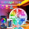 RGB LED Strip Light 5V USB – SMD 5050 Flexible Diode Tape with Bluetooth APP Music Sync & 24-Key Remote for Home Christmas Decoration
