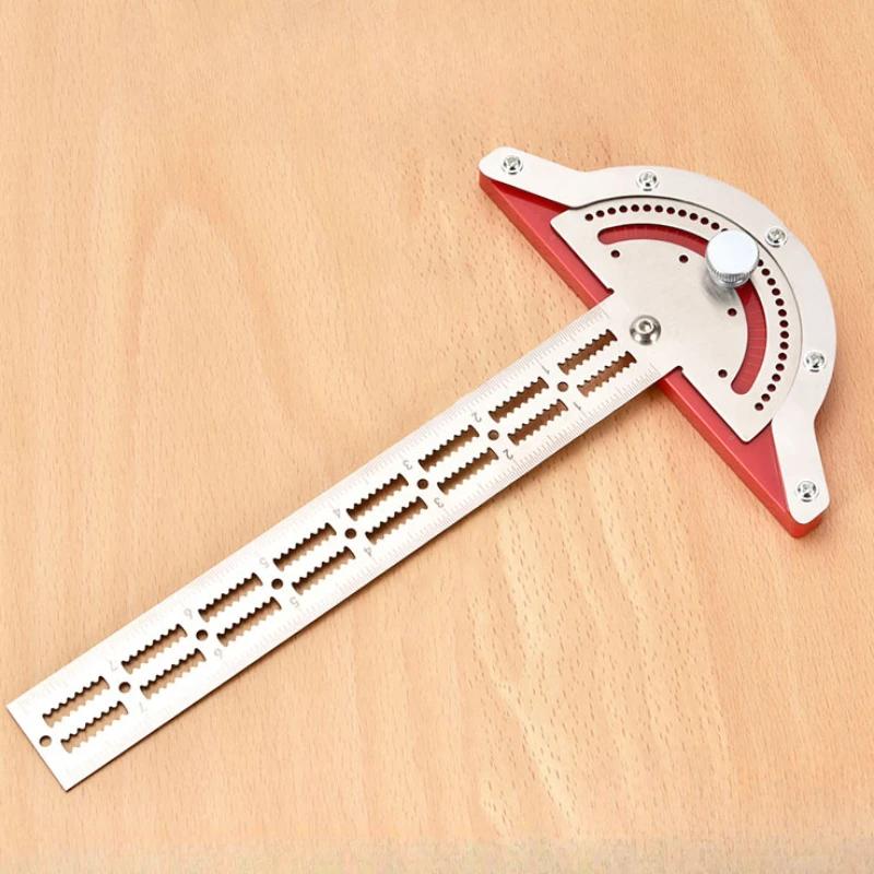Woodworking Ruler Edge Ruler Stainless Steel Scale Clear Angle Measuring Tool