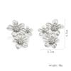 Fashion trend Metal wind flower earrings Simple high-end earrings Personality temperament Flower earrings