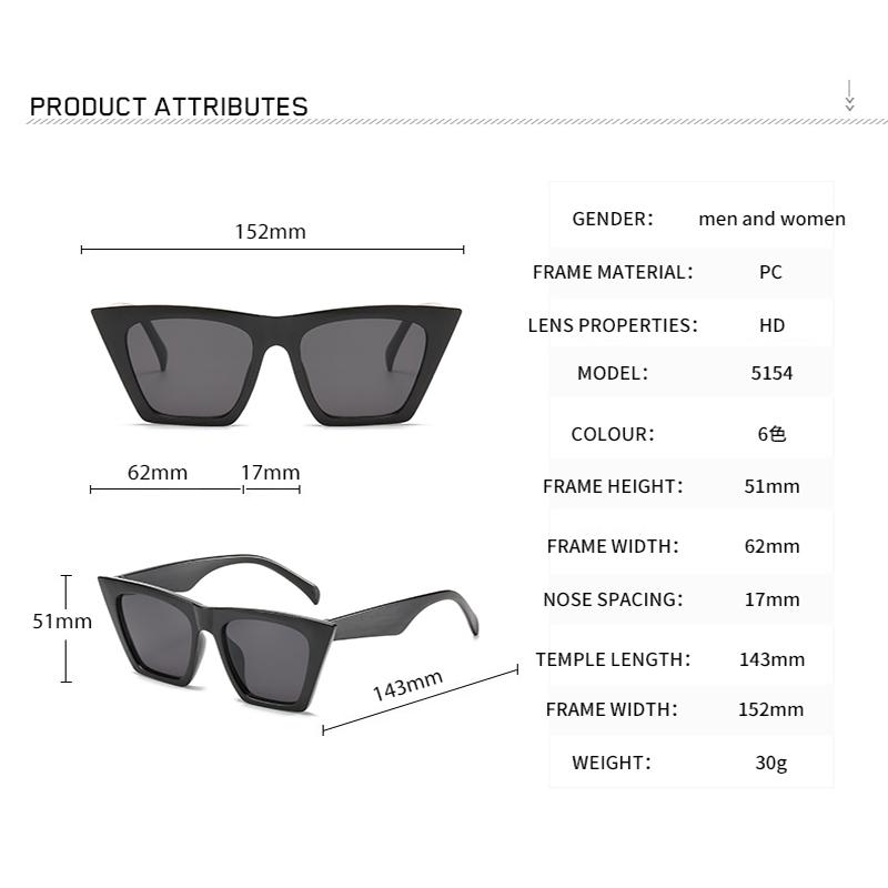 Brand Designer Cat Eye Sunglasses Women Fashion Blue Glasses Vintage Sun Glasses For Female Eyewear Shades Uv400  