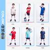 Children's Football Jersey Set Boys and Girls Summer Sports Short-sleeved Training Jersey Printed Primary School Students Game Jersey