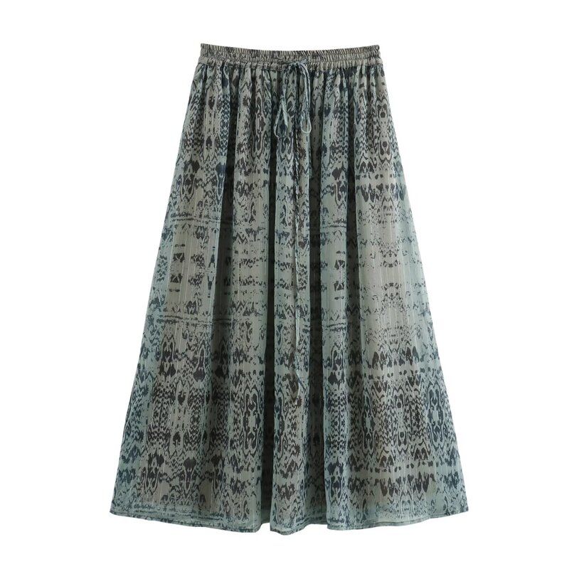 Fashion Style 2024 Summer New Arrival Women's Clothing Loose Metallic Color Line Bohemia Style Shirt 5770031