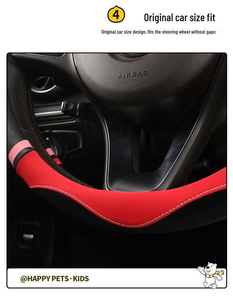 Luxury Heart Car Steering Wheel Cover - High-End Sport Design