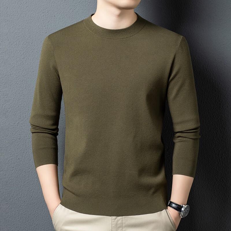Yiliteng Men's Round Neck Pullover Sweater