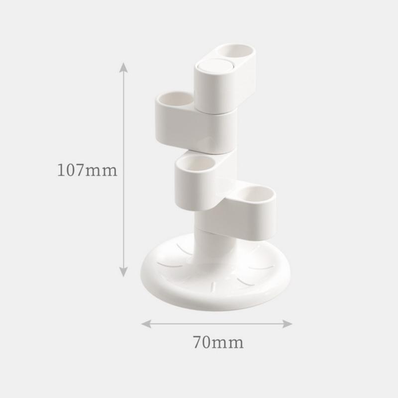 1Pcs Rotating Toothbrush Holder Bathroom Desktop Toothbrush Storage Rack Makeup Brush Pen Organizers Bathroom Accessories