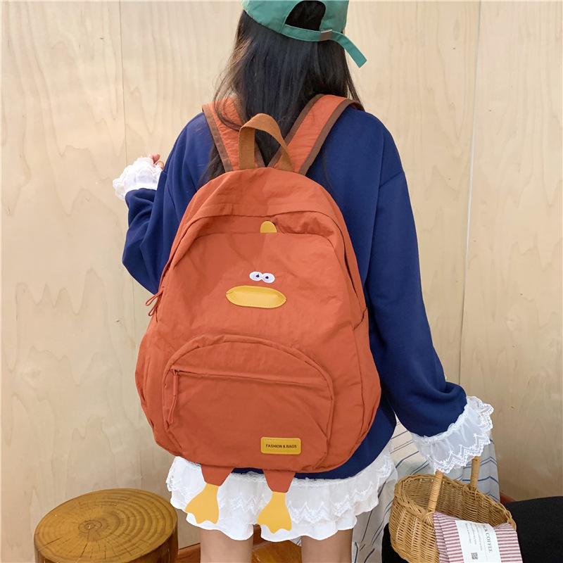 Schoolbagins Large Capacity School Bag Girls Elementary School Japanese Cartoon Super Cute Cute Duck Chicken Backpack Children's Backpack