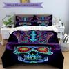 3pcs Psychedelic Skull Duvet Cover Set, Cover For Bedroom Guest Room (1 Duvet Cover + 2 Pillowcase, Without Quilt),  yy250922114