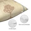Bonjour Faux Grain Sack Square Pillowcase Polyester Linen Velvet Printed Zip Decor Room Cushion Cover 45x45