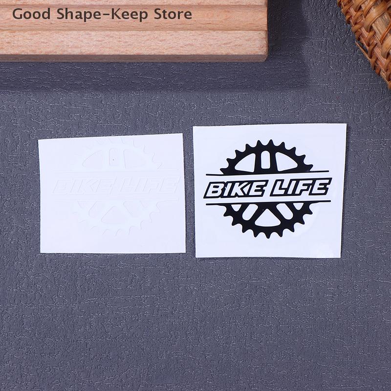 1 Stück BIKE LIFE Wasserdichtes Vinyl-Aufkleber für Fahrradrahmen Oberrohr & Helm Dekoration Motorradzubehör