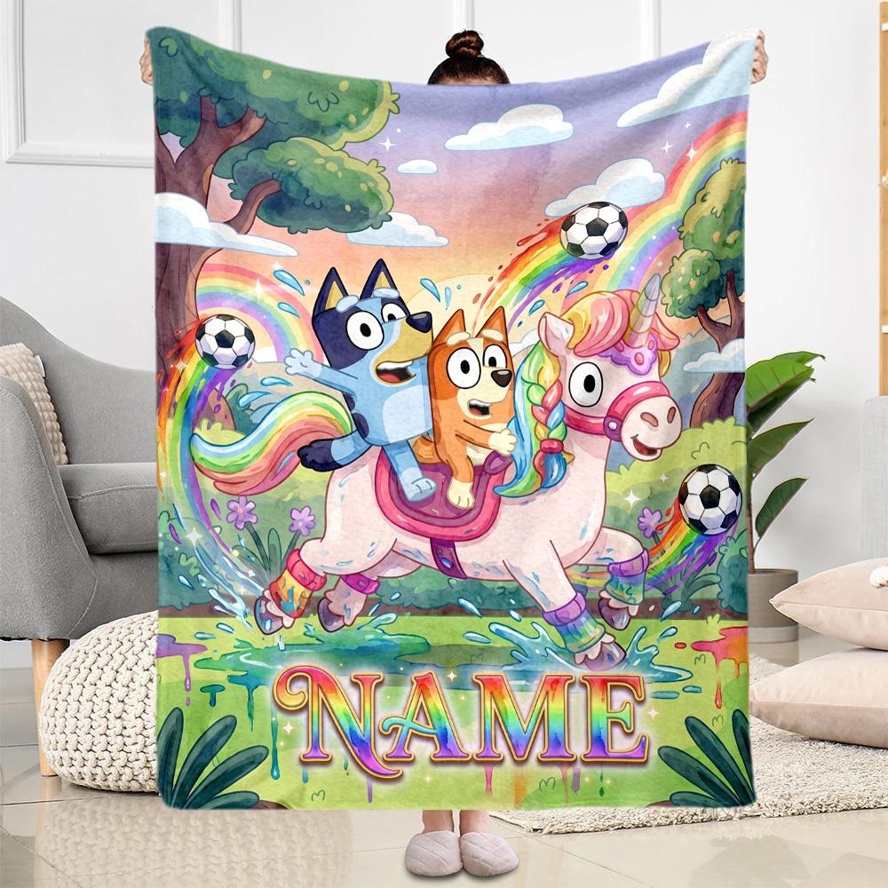 Christmas Football Celebration Personalized Name Blanket Throw Customizable Blanket Comfortable for Office Chair Bedding Sofa Office