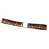 Fashionable Pattern Flame Metal Buckle Decoration Men Casual Woven Canvas Belt