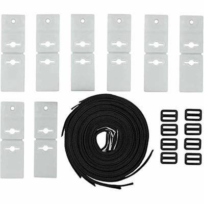 Kit de Fixação para Enrolador de Cobertura Solar de Piscina Instalação Fácil Acessórios de Piscina Enrolador de Cobertura Solar Robusto Correias e Clipes para Cobertor