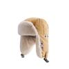 Windproof Ear Protective Hat Solid Color Women Plush Hat Cute Winter Pilot Hat  Outdoor