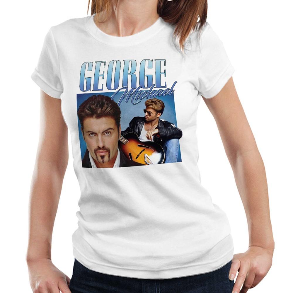 George Michael Ladies T Shirt Appreciation Homage Throwback Stag and Hen Do S
