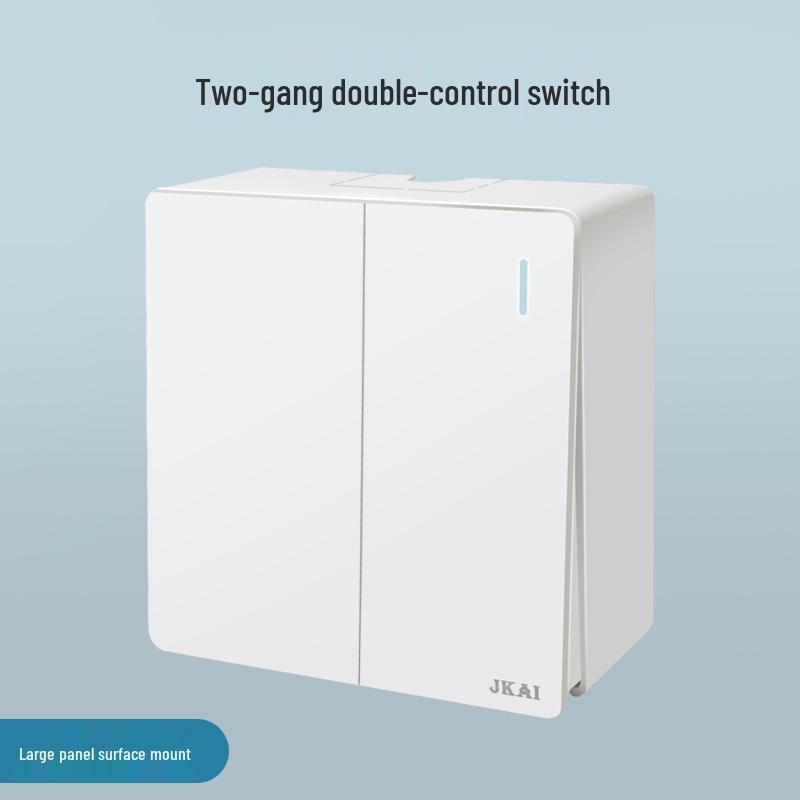 Surface-Mounted Integrated Switch Panel: One-Gang Single-Control, Two-Gang Double-Control, Wall Light Switch with Five Holes.