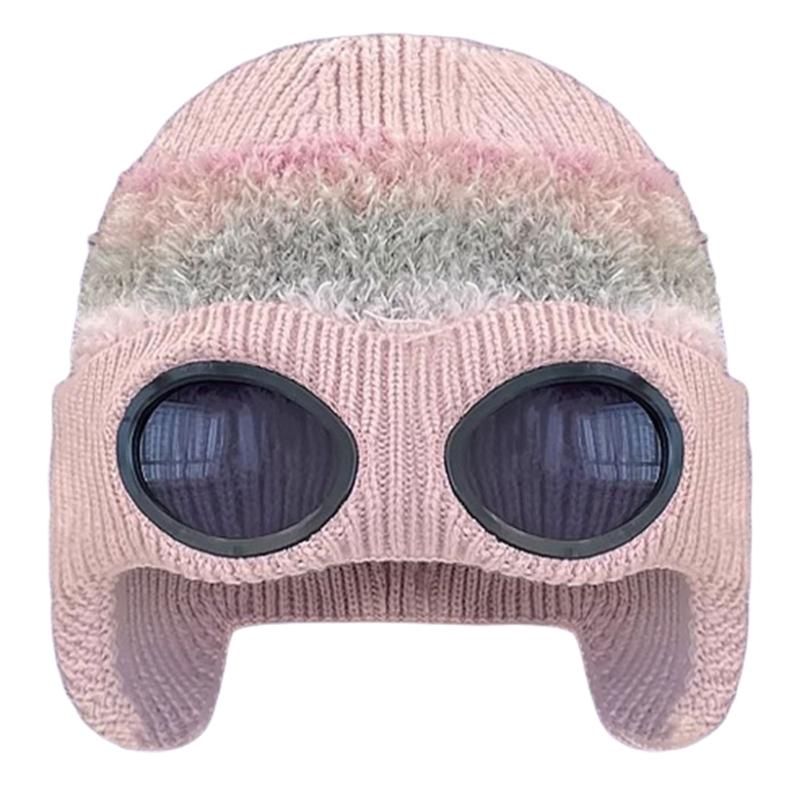 Pilot Sunglasses Knitted Hat Stylish Warm Soft Comfortable Hat Fashion Hat for Winter Warmth and Fashionable
