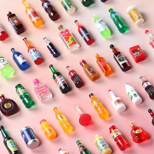 Non-Toxic Cute New1:12 Miniature Dollhouse Supermarket Food Snacks Mini Cake Wine Drink For Blyth Barbies Bjd Doll Kitchen Accessories