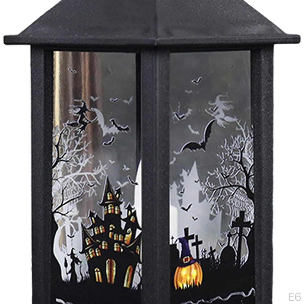 Battery Operated Flameless LED Cale Halloween Lantern Decoration