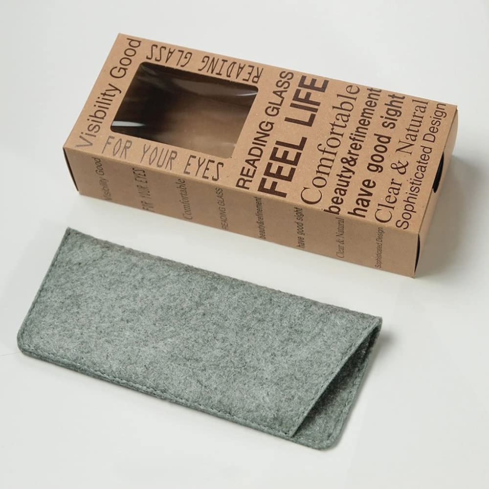 FEEL LIFE Reading Made In with Men's Glasses, Stylish, Rimless, Silver, Sabae, Japan, Case, FLM-004-1 +3.00
