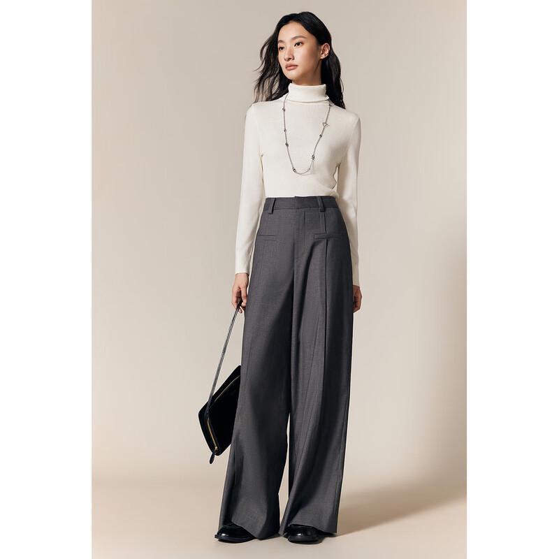 Gejin Women's High-Neck Long-Sleeve Knit Sweater