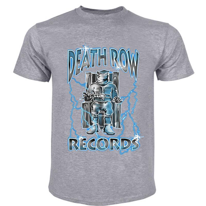 Death Row Records Airbrush Tee Slim Fit Male Summer Tee Top Brand Cotton T-shirt Drop Shipping