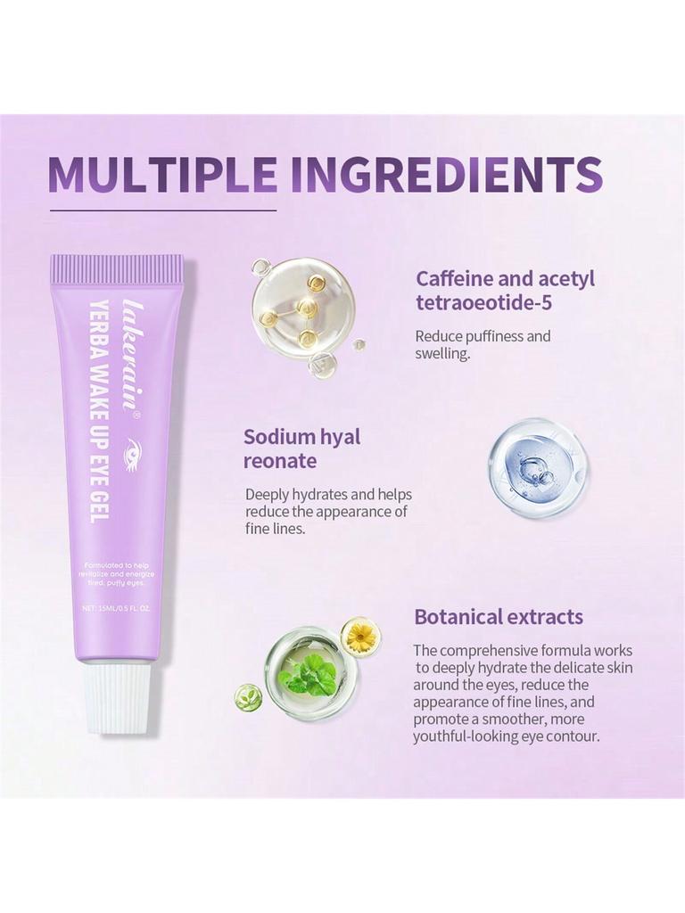 1Pc WAKE UP EYE GEL Lifting And Firming, Minimize Wrinkles And Fine Lines Brightens Dark Circles,Red