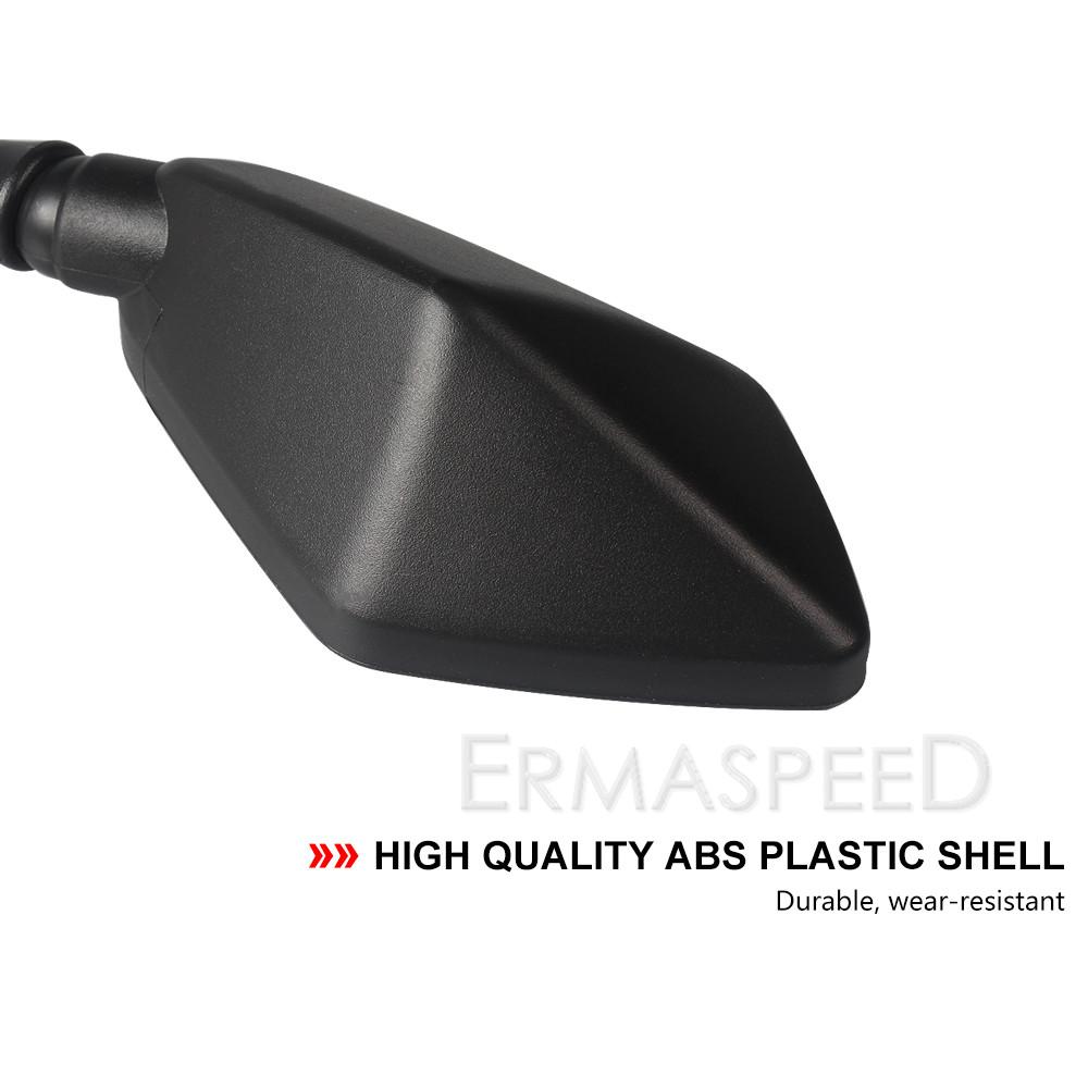 Širokoúhlé konvexní boční zrcátko pro motocykly, černé 10mm, příslušenství pro motocykly, zpětné zrcátko pro motocykly a terénní motocykly