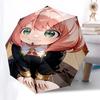 1pc Anime Character Pink Hair Girl with Green Eyes Umbrella, Automatic Open, Foldable Design, Outdoor Use, Festival Gift for Fans, Travel, Daily Use.I