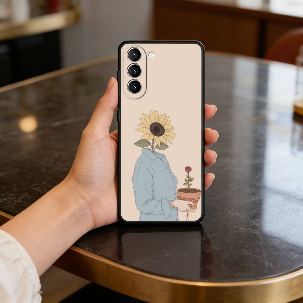 G-Gentle G-Girl Pastel Phone Case For Samsung S25,24,23,22,30,21,10,9,Ultra,Plus,Lite,FE,4,5 G Soft Black Case