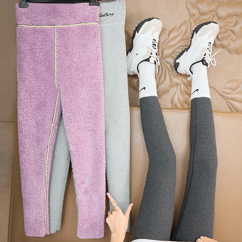 Customized Cloud Velvet Leggings for Women's Outer Wear, Velvet Thickened High-waisted Cotton Pants, Extra Thick Large-size Thermal Pants.