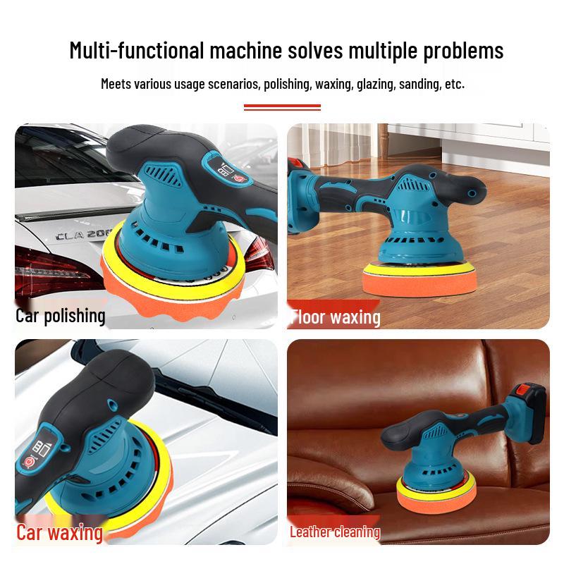 21V Cordless Car Polisher: Adjustable Speed, Handheld Waxer & Grinder with Lithium Battery