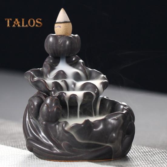 Backflow Decoration Incense Burner Relaxing Ceramics Attractive Gift Giving Backflow Incense Burner Office Supply