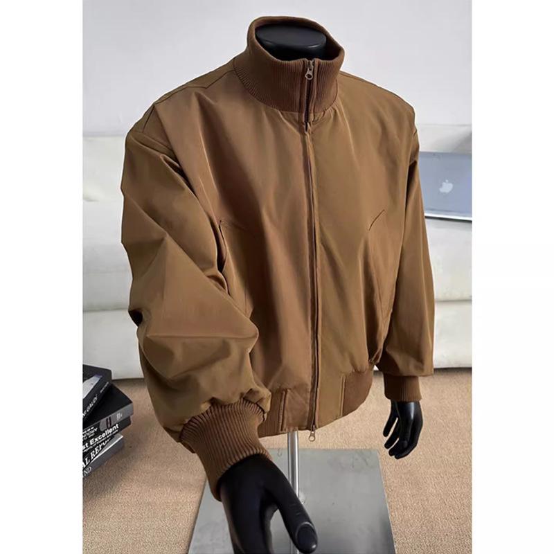 Men's Black CleanFit Workwear Bomber with Three-Proof Stand Collar