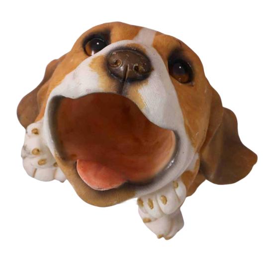 Cute Puppy Pen Holder Resin Desktop Organizer for Stationery Mini Dog Desktop Ornament Creative Gift for Students Office