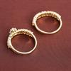 Sweet Sparkly Flower-Shaped Zircon Ring Set - Exquisite Versatile Couple's Two-Piece Set