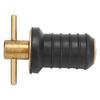 Marine Boat Brass T Handle Drain Plug Strong Structure Twist Turn and Seal Design Rubber Plugs for Yachts Ships 0.6inch