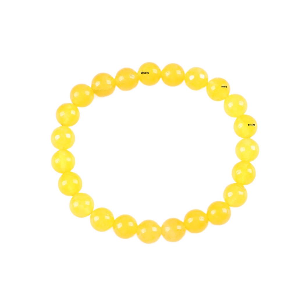 Trendy Natural Stone Bracelet for Girls - Smooth 6-10mm Round Beads