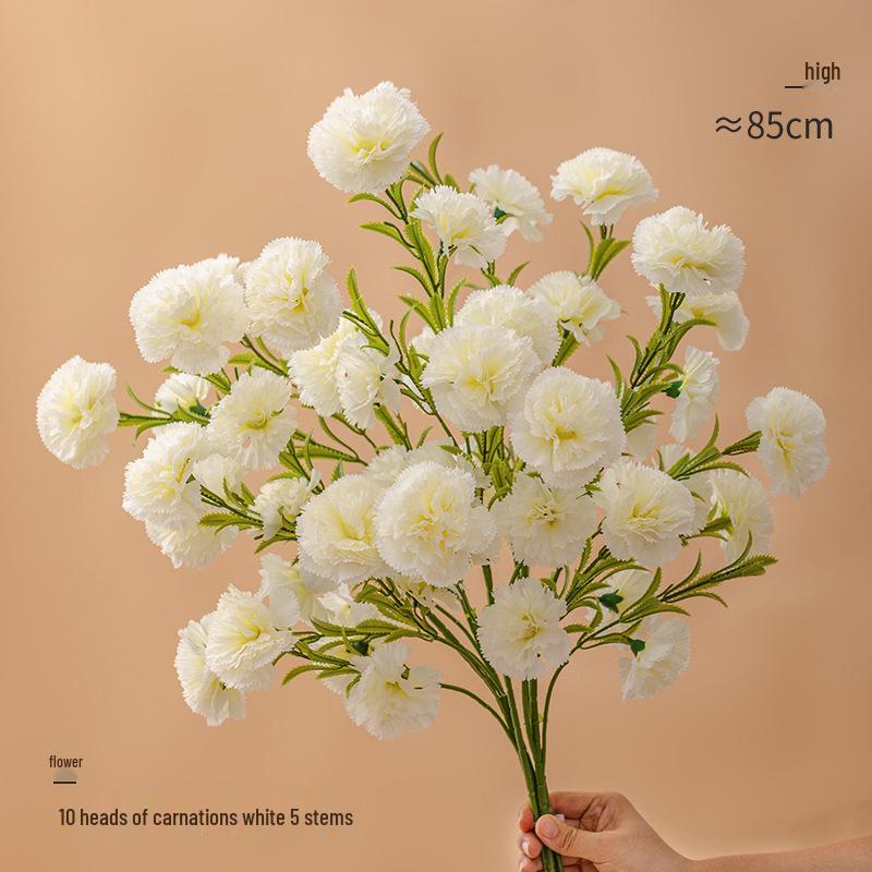 Luksusowy Bukiet Goździków Sztuczne Kwiaty jako Centralny Element Dekoracji Salonu lub Stołu Jadalnego