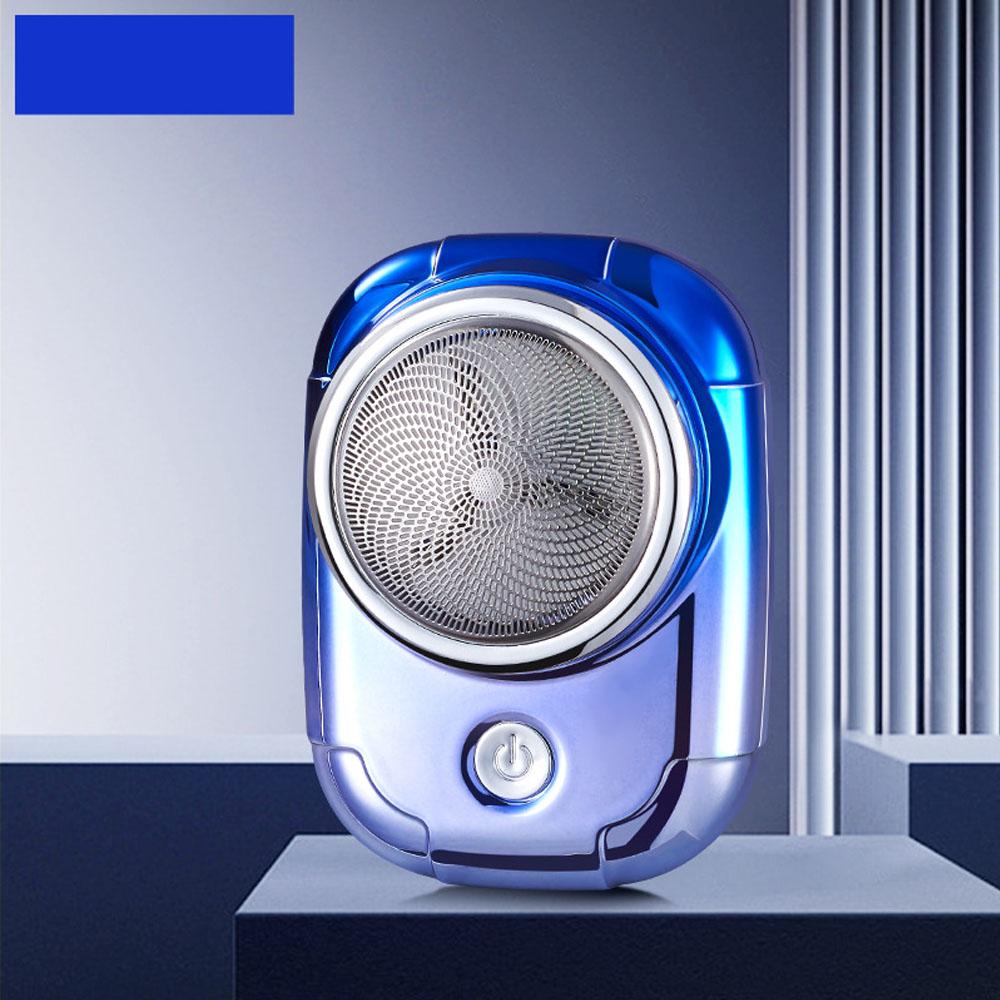 Mini rasoio elettrico ricaricabile tramite USB regolabarba portatile tascabile da uomo