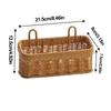 Wall Hanging Basket, Boho Style Hand-Woven Hanging Storage Baskets Ideal for Boho Room Decor, Kitchen, Garden, and Living Room