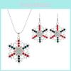Christmas Snowflake Necklace Earrings Set With Alloy Alloy For Holiday Celebrations