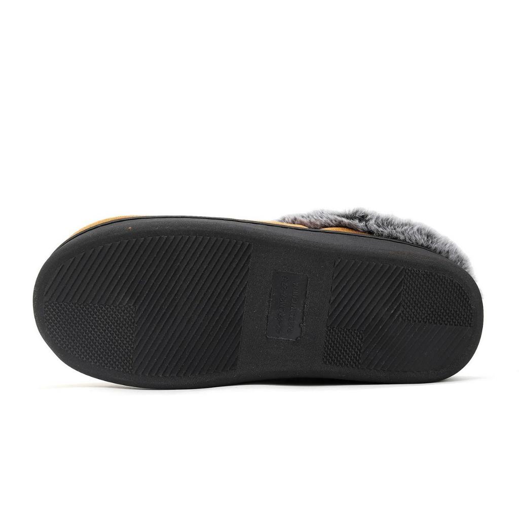 New men's faded wool mark shoes to keep warm at home and wear piled non-slip thickened cotton slippers