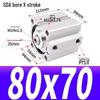 SDA Mini Pneumatic Cylinder, High Thrust, Thin Type, Bore Sizes 20/25/32/40/50