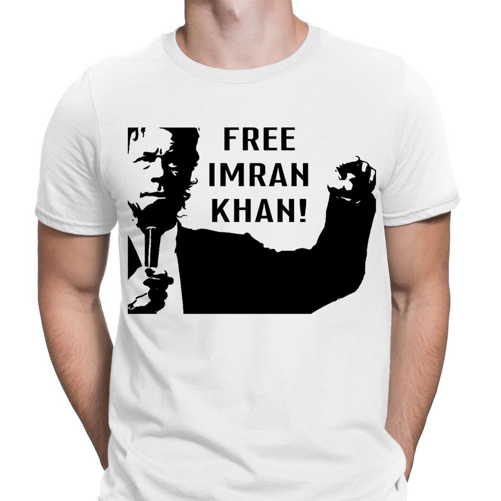 Kostenloses Imran Khan Zeigen Sie Ihre Unterstützung PTI Pakistan Herren 100% Baumwolle T-Shirt Herren T-Shirts Oberteile Tee Top #DGV27